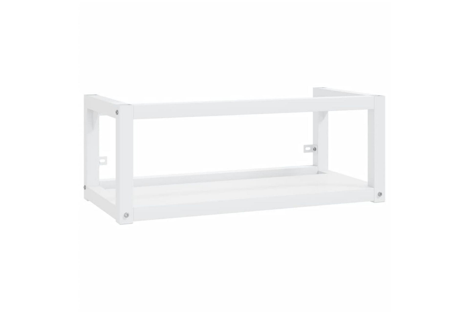 Vegghengt servantramme for bad hvit 79x38x31 cm jern - Hvit - Hus & oppussing - Kjøkken & bad - Baderom - Baderomsmøbler & baderomsinnredning - Servantskap & kommode