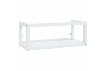 Vegghengt servantramme for bad hvit 79x38x31 cm jern - Hvit - Hus & oppussing - Kjøkken & bad - Baderom - Baderomsmøbler & baderomsinnredning - Servantskap & kommode