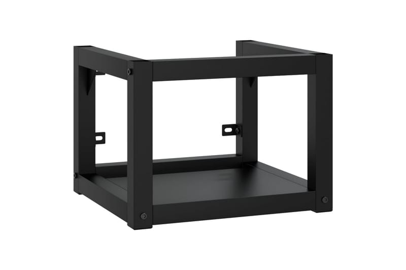 Vegghengt servantramme for bad svart 40x38x31 cm jern - Svart - Hus & oppussing - Kjøkken & bad - Baderom - Baderomsmøbler & baderomsinnredning - Servantskap & kommode