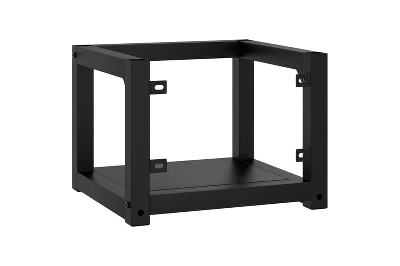 Vegghengt servantramme for bad svart 40x38x31 cm jern - Svart - Hus & oppussing - Kjøkken & bad - Baderom - Baderomsmøbler & baderomsinnredning - Servantskap & kommode