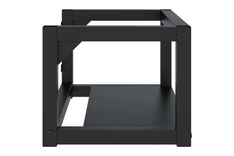 Vegghengt servantramme for bad svart 59x38x31 cm jern - Svart - Hus & oppussing - Kjøkken & bad - Baderom - Baderomsmøbler & baderomsinnredning - Servantskap & kommode