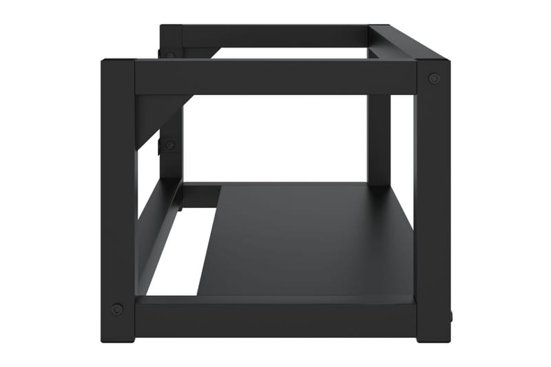 Vegghengt servantramme for bad svart 79x38x31 cm jern - Svart - Hus & oppussing - Kjøkken & bad - Baderom - Baderomsmøbler & baderomsinnredning - Servantskap & kommode