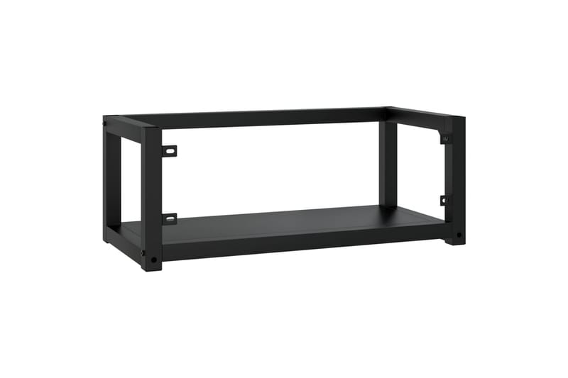 Vegghengt servantramme for bad svart 79x38x31 cm jern - Svart - Hus & oppussing - Kjøkken & bad - Baderom - Baderomsmøbler & baderomsinnredning - Servantskap & kommode