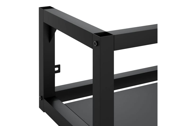 Vegghengt servantramme for bad svart 79x38x31 cm jern - Svart - Hus & oppussing - Kjøkken & bad - Baderom - Baderomsmøbler & baderomsinnredning - Servantskap & kommode