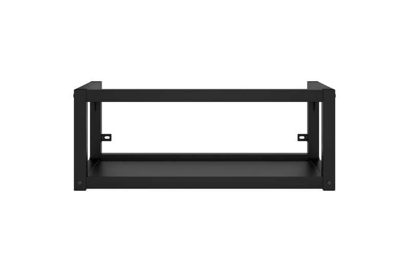 Vegghengt servantramme for bad svart 79x38x31 cm jern - Svart - Hus & oppussing - Kjøkken & bad - Baderom - Baderomsmøbler & baderomsinnredning - Servantskap & kommode