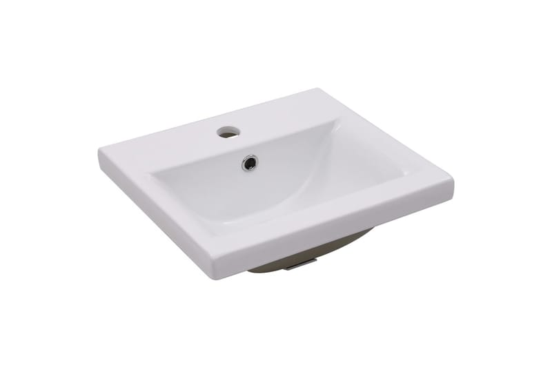 Servantskap med innebygd vask høyglans hvit sponplate - Hvit - Servantskap & kommode