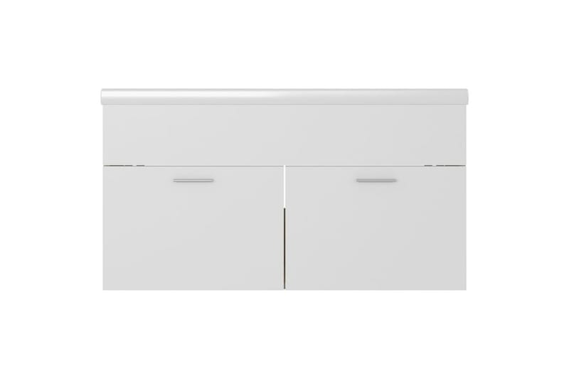 Servantskap med innebygd vask hvit og sonoma eik sponplate - Beige - Hus & oppussing - Kjøkken & bad - Baderom - Baderomsmøbler & baderomsinnredning - Servantskap & kommode