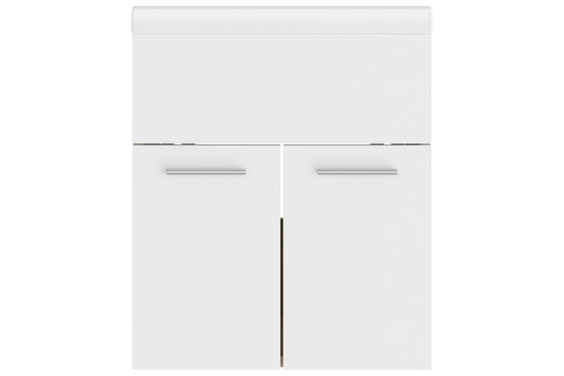 Servantskap med innebygd vask hvit og sonoma eik sponplate - Beige - Hus & oppussing - Kjøkken & bad - Baderom - Baderomsmøbler & baderomsinnredning - Servantskap & kommode