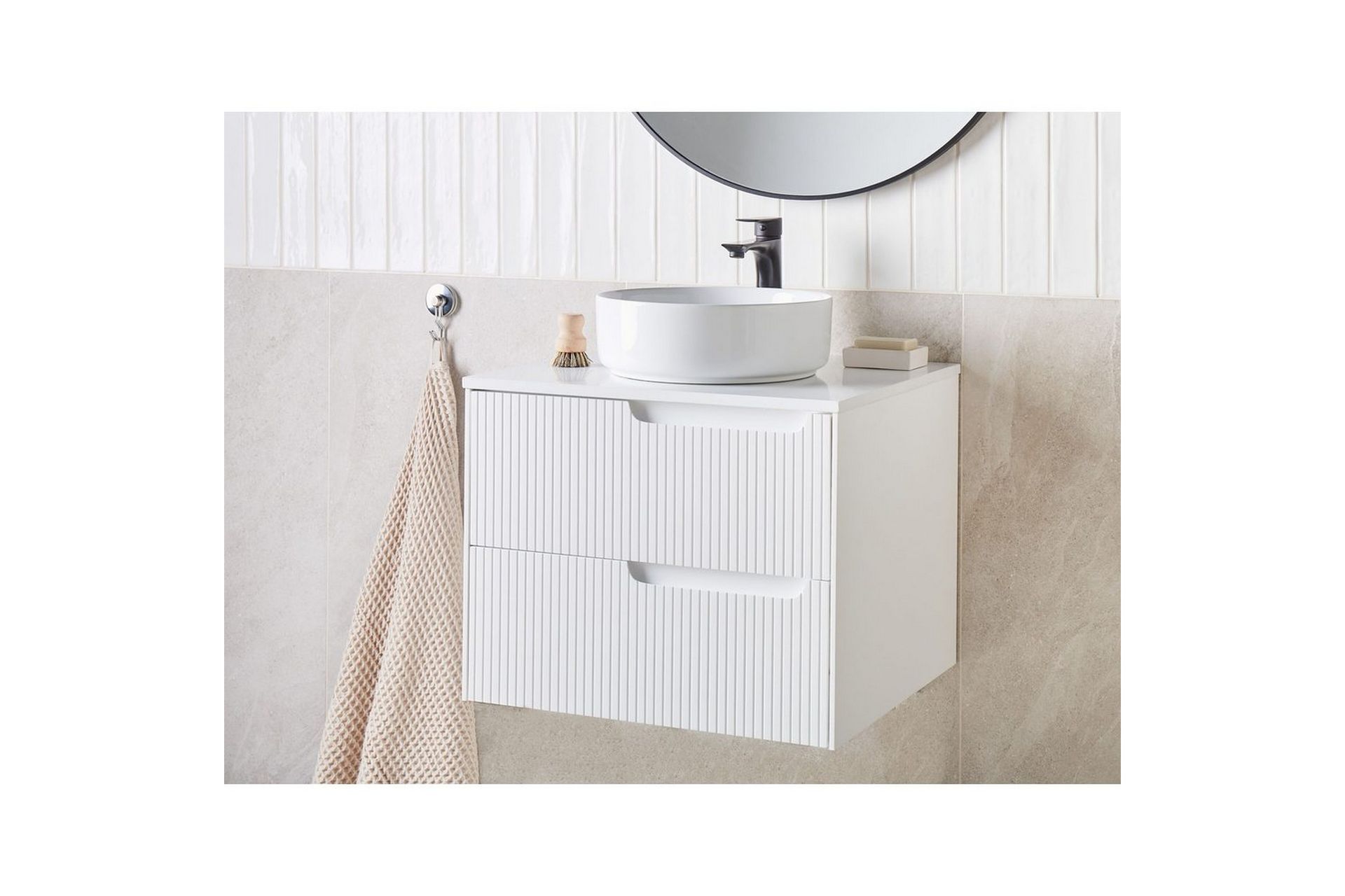 Servantskap Quintela Hvit, 60x52x48 cm - Hvit, 60x52x48 cm - Hus & oppussing - Kjøkken & bad - Baderom - Baderomsmøbler & baderomsinnredning - Baderomsskap