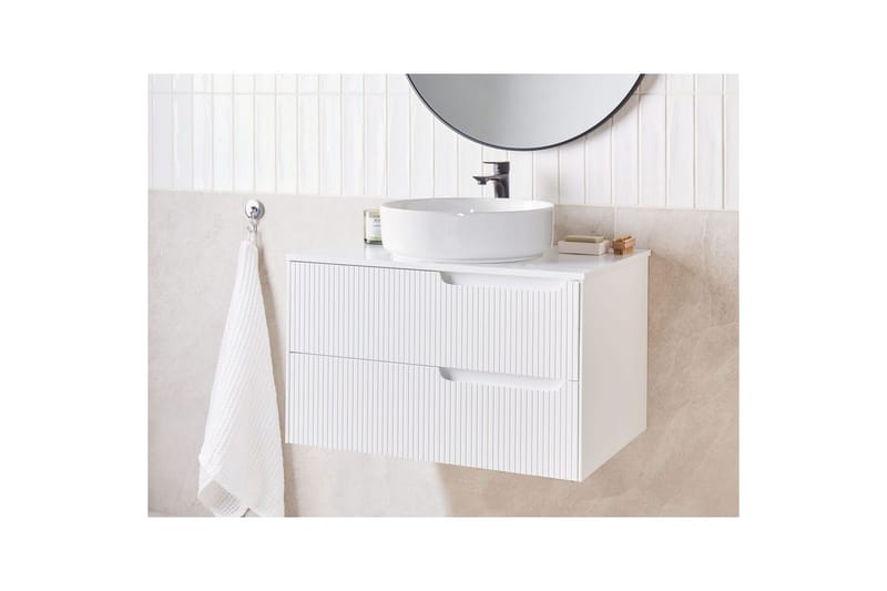 Servantskap Quintela Hvit, 80x52x48 cm - Hvit, 80x52x48 cm - Hus & oppussing - Kjøkken & bad - Baderom - Baderomsmøbler & baderomsinnredning - Baderomsskap