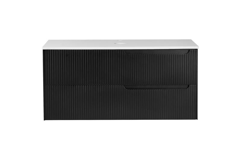Servantskap Quintela Sort, Hvit, 100x52x48 cm - Sort, Hvit, 100x52x48 cm - Hus & oppussing - Kjøkken & bad - Baderom - Baderomsmøbler & baderomsinnredning - Baderomsskap