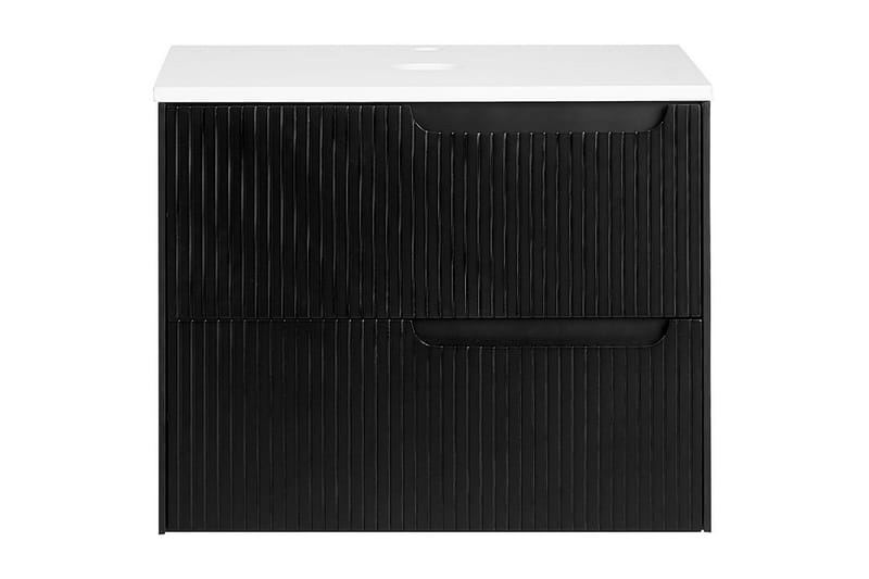 Servantskap Quintela Sort, Hvit, 60x52x48 cm - Sort, Hvit, 60x52x48 cm - Hus & oppussing - Kjøkken & bad - Baderom - Baderomsmøbler & baderomsinnredning - Baderomsskap