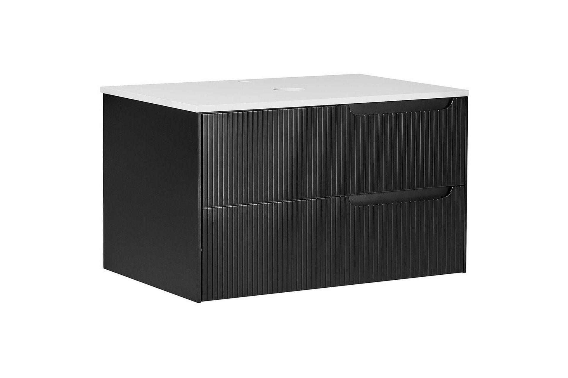 Servantskap Quintela Sort, Hvit, 80x52x48 cm - Sort, Hvit, 80x52x48 cm - Hus & oppussing - Kjøkken & bad - Baderom - Baderomsmøbler & baderomsinnredning - Baderomsskap