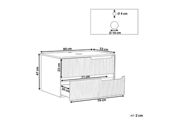 Servantskap Quintela Sort, Hvit, 80x52x48 cm - Sort, Hvit, 80x52x48 cm - Hus & oppussing - Kjøkken & bad - Baderom - Baderomsmøbler & baderomsinnredning - Baderomsskap