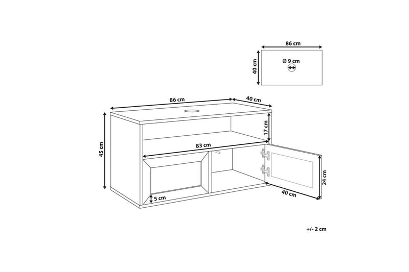 Servantskap Rosell 86x40x45 cm - 86x40x45 cm - Hus & oppussing - Kjøkken & bad - Baderom - Baderomsmøbler & baderomsinnredning - Oppbevaring til baderom
