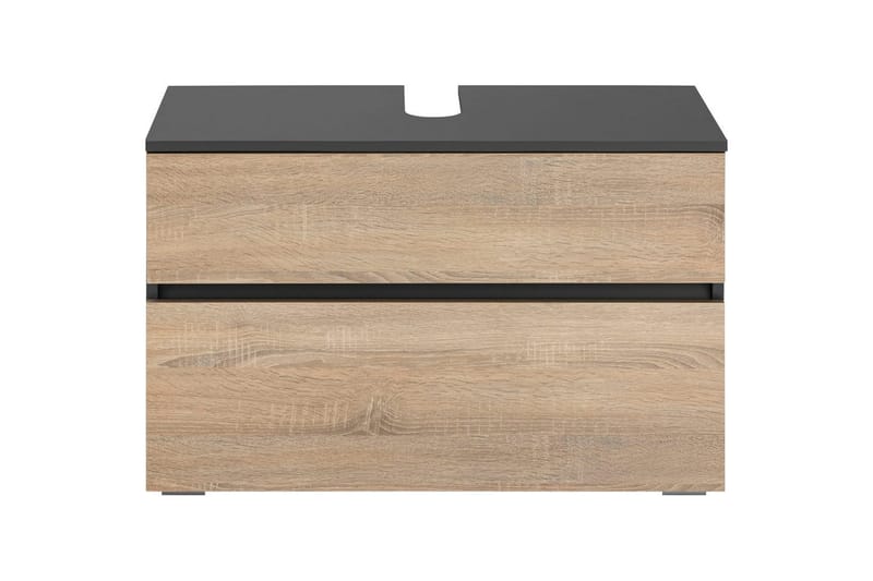 Servantskap Wisla 80x35x55 cm, Antrasitt/Eik - 80x35x55 cm, Antrasitt/Eik - Hus & oppussing - Kjøkken & bad - Baderom - Baderomsmøbler & baderomsinnredning - Baderomsskap