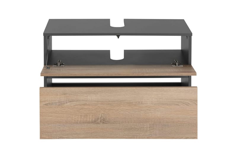 Servantskap Wisla 80x35x55 cm, Antrasitt/Eik - 80x35x55 cm, Antrasitt/Eik - Hus & oppussing - Kjøkken & bad - Baderom - Baderomsmøbler & baderomsinnredning - Baderomsskap