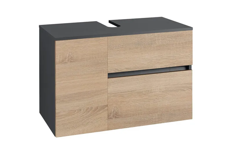 Servantskap Wisla 80x45x53 cm, Antrasitt/Eik, 80x45x53 cm, Antrasitt/Eik