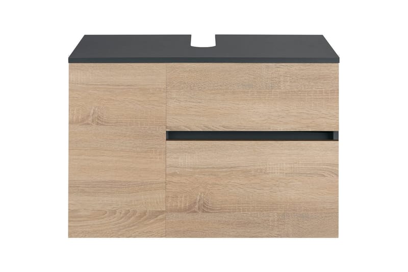 Servantskap Wisla 80x45x53 cm, Antrasitt/Eik - 80x45x53 cm, Antrasitt/Eik - Hus & oppussing - Kjøkken & bad - Baderom - Baderomsmøbler & baderomsinnredning - Baderomsskap