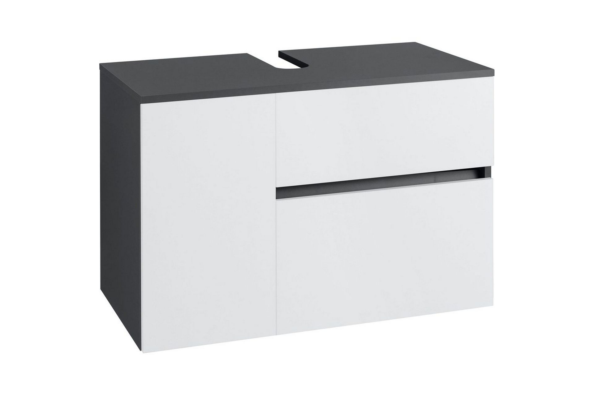 Servantskap Wisla 80x45x53 cm, Antrasitt/Hvit - 80x45x53 cm, Antrasitt/Hvit - Hus & oppussing - Kjøkken & bad - Baderom - Baderomsmøbler & baderomsinnredning - Baderomsskap