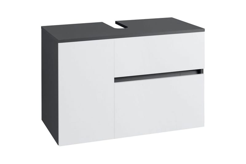 Servantskap Wisla 80x45x53 cm, Antrasitt/Hvit - 80x45x53 cm, Antrasitt/Hvit - Hus & oppussing - Kjøkken & bad - Baderom - Baderomsmøbler & baderomsinnredning - Baderomsskap