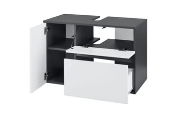 Servantskap Wisla 80x45x53 cm, Antrasitt/Hvit - 80x45x53 cm, Antrasitt/Hvit - Hus & oppussing - Kjøkken & bad - Baderom - Baderomsmøbler & baderomsinnredning - Baderomsskap
