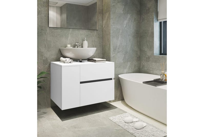 Servantskap Wisla 80x45x53 cm, Hvit - 80x45x53 cm, Hvit - Hus & oppussing - Kjøkken & bad - Baderom - Baderomsmøbler & baderomsinnredning - Servantskap & kommode