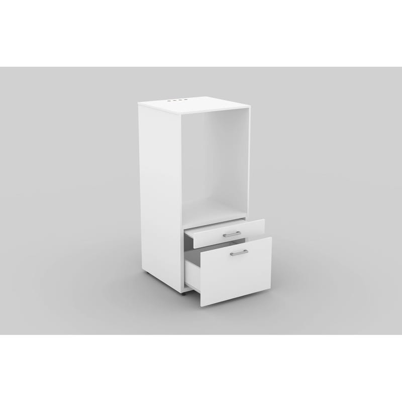 Skap til vaskemaskin/tørketrommel Aza 1 Skuff 1 Hylle - Hvit - Hus & oppussing - Kjøkken & bad - Baderom - Baderomsmøbler & baderomsinnredning - Oppbevaring til baderom