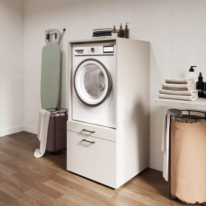 Skap til vaskemaskin/tørketrommel Aza 1 Skuff 1 Hylle - Kashmir - Hus & oppussing - Kjøkken & bad - Baderom - Baderomsmøbler & baderomsinnredning - Oppbevaring til baderom