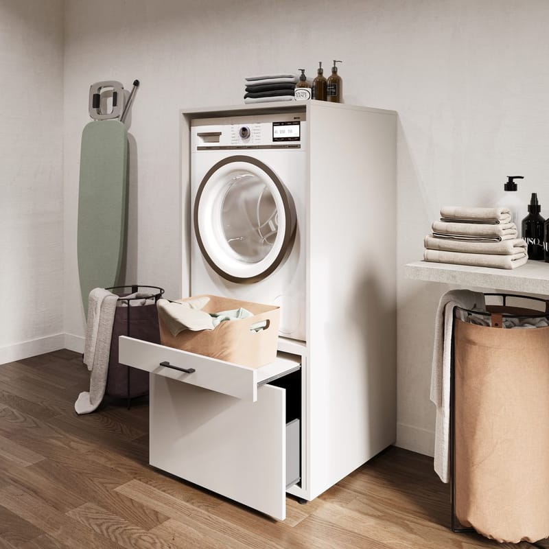 Skap til vaskemaskin/tørketrommel Aza 1 Skuff 1 Hylle - Kashmir - Hus & oppussing - Kjøkken & bad - Baderom - Baderomsmøbler & baderomsinnredning - Oppbevaring til baderom