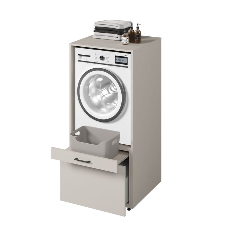 Skap til vaskemaskin/tørketrommel Aza 1 Skuff 1 Hylle - Kashmir - Hus & oppussing - Kjøkken & bad - Baderom - Baderomsmøbler & baderomsinnredning - Oppbevaring til baderom