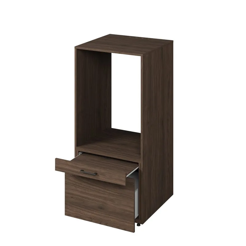 Skap til vaskemaskin/tørketrommel Aza 1 Skuff 1 Hylle - Valnøtt Villa - Hus & oppussing - Kjøkken & bad - Baderom - Baderomsmøbler & baderomsinnredning - Oppbevaring til baderom