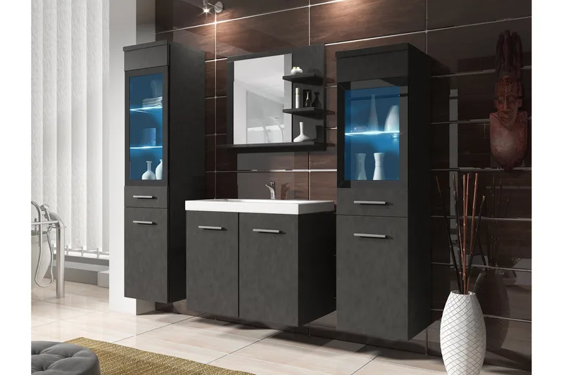 Somender Møbelsett til Bad 132 cm - Hus & oppussing - Kjøkken & bad - Baderom - Baderomsmøbler & baderomsinnredning - Komplette møbelpakker