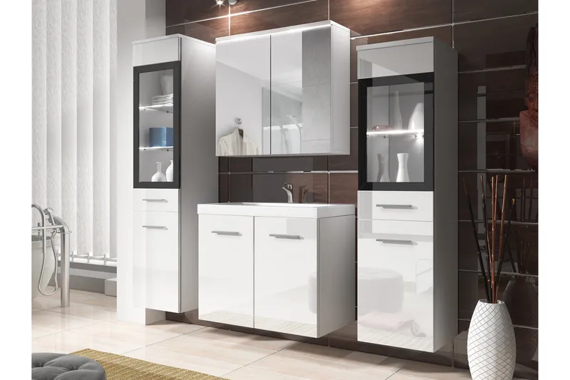 Somender Møbelsett til Bad 132 cm - Hus & oppussing - Kjøkken & bad - Baderom - Baderomsmøbler & baderomsinnredning - Komplette møbelpakker