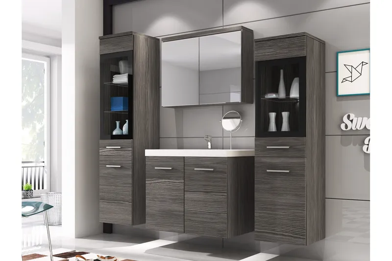 Somender Møbelsett til Bad 132 cm - Hus & oppussing - Kjøkken & bad - Baderom - Baderomsmøbler & baderomsinnredning - Komplette møbelpakker