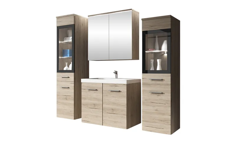 Somender Møbelsett til Bad 132 cm - Hus & oppussing - Kjøkken & bad - Baderom - Baderomsmøbler & baderomsinnredning - Komplette møbelpakker