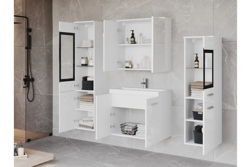 Somender Møbelsett til Bad 132 cm - Hus & oppussing - Kjøkken & bad - Baderom - Baderomsmøbler & baderomsinnredning - Komplette møbelpakker