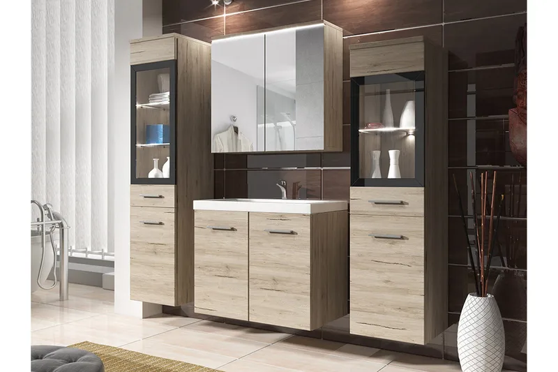 Somender Møbelsett til Bad 132 cm - Hus & oppussing - Kjøkken & bad - Baderom - Baderomsmøbler & baderomsinnredning - Komplette møbelpakker