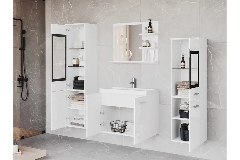 Somender Møbelsett til Bad 132 cm - Hus & oppussing - Kjøkken & bad - Baderom - Baderomsmøbler & baderomsinnredning - Komplette møbelpakker