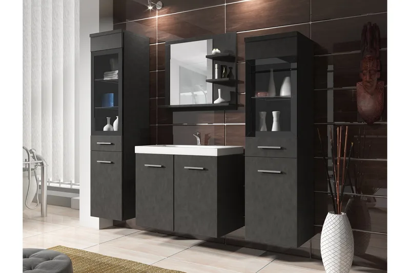 Somender Møbelsett til Bad 132 cm - Hus & oppussing - Kjøkken & bad - Baderom - Baderomsmøbler & baderomsinnredning - Komplette møbelpakker