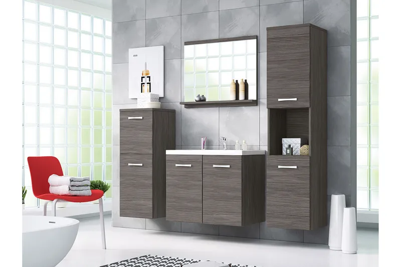 Sonaki Møbelsett til Bad 133 cm - Hus & oppussing - Kjøkken & bad - Baderom - Baderomsmøbler & baderomsinnredning - Komplette møbelpakker