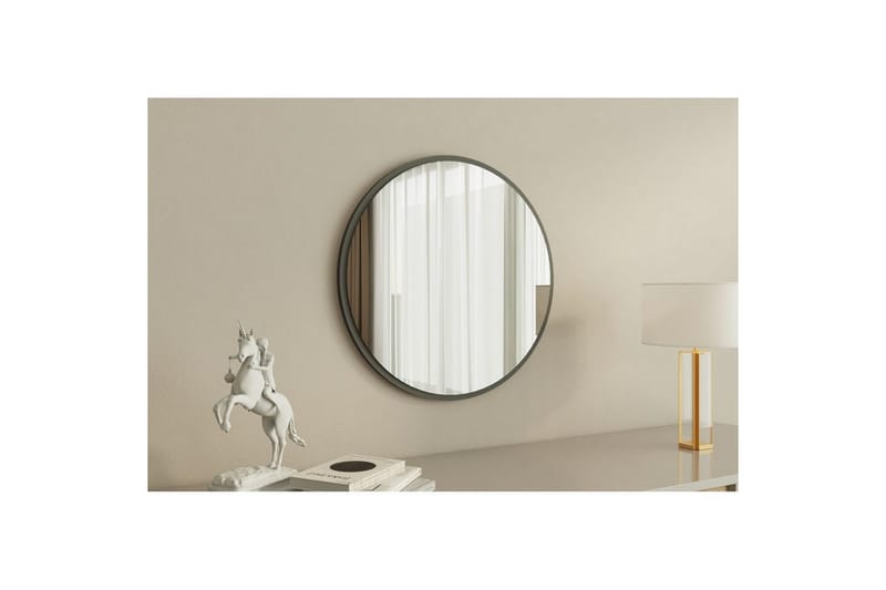 Speil Buhem Antrasitt - Hvit - Hus & oppussing - Kjøkken & bad - Baderom - Baderomsmøbler & baderomsinnredning - Baderomsspeil