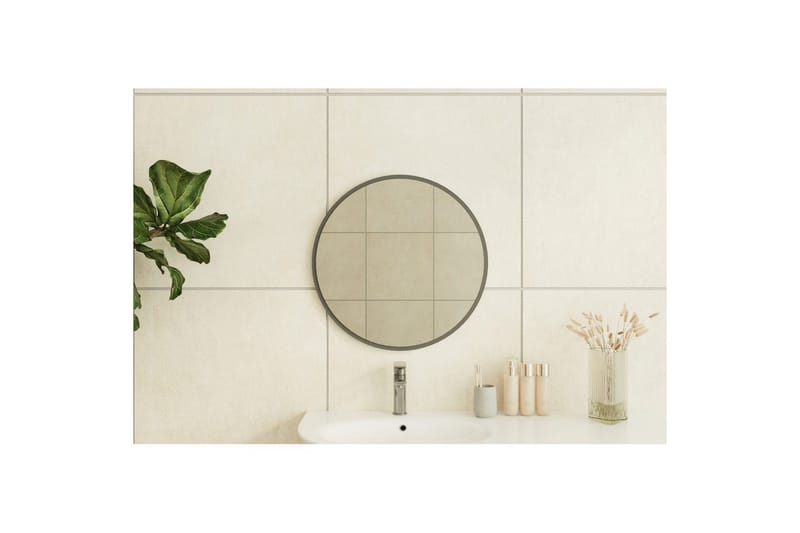 Speil Buhem Antrasitt - Hvit - Hus & oppussing - Kjøkken & bad - Baderom - Baderomsmøbler & baderomsinnredning - Baderomsspeil