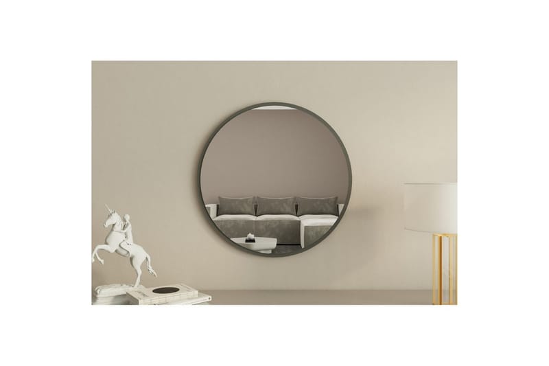 Speil Buhem Antrasitt - Hvit - Hus & oppussing - Kjøkken & bad - Baderom - Baderomsmøbler & baderomsinnredning - Baderomsspeil