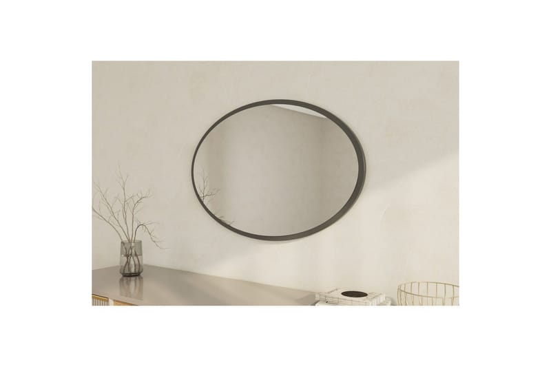 Speil Dymra Antrasitt - Antrasitt - Hus & oppussing - Kjøkken & bad - Baderom - Baderomsmøbler & baderomsinnredning - Baderomsspeil