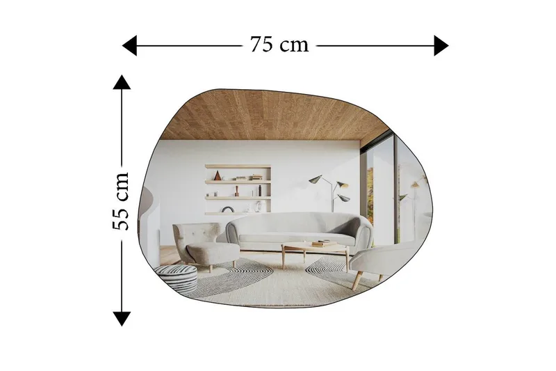 Speil Haviland Transparent - Hvit - Hus & oppussing - Kjøkken & bad - Baderom - Baderomsmøbler & baderomsinnredning - Baderomsspeil