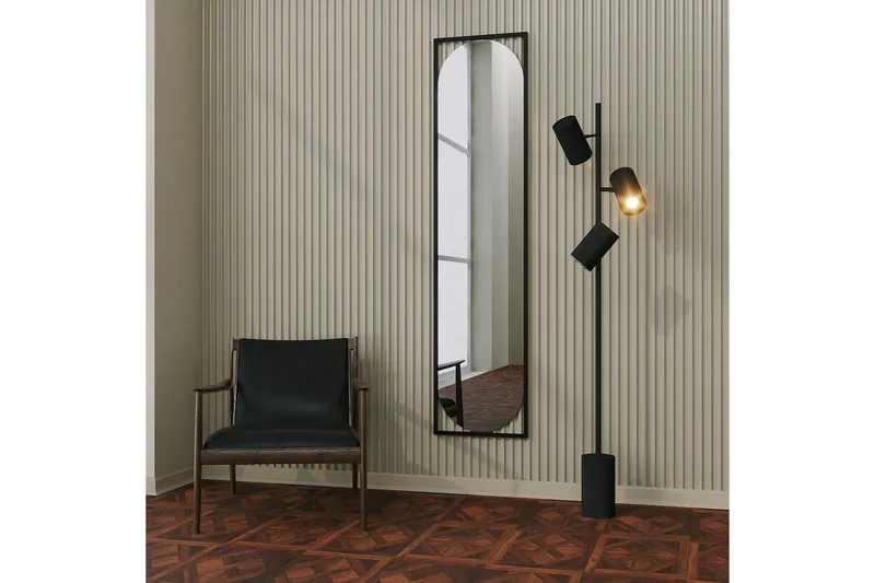 Speil Norvia Svart - Svart - Hus & oppussing - Kjøkken & bad - Baderom - Baderomsmøbler & baderomsinnredning - Baderomsspeil