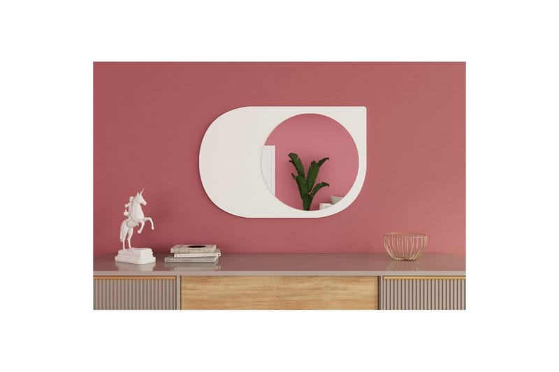 Speil Ravidas Hvit - Hvit - Hus & oppussing - Kjøkken & bad - Baderom - Baderomsmøbler & baderomsinnredning - Baderomsspeil