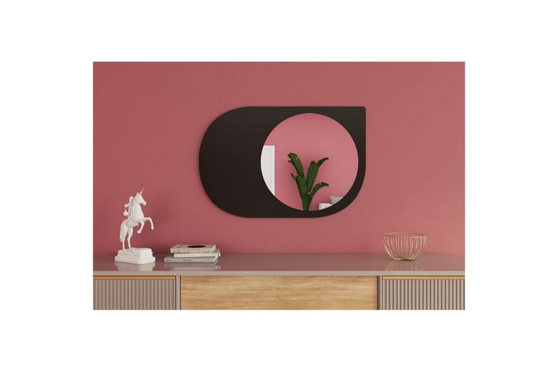 Speil Ravidas Svart - Svart - Hus & oppussing - Kjøkken & bad - Baderom - Baderomsmøbler & baderomsinnredning - Baderomsspeil