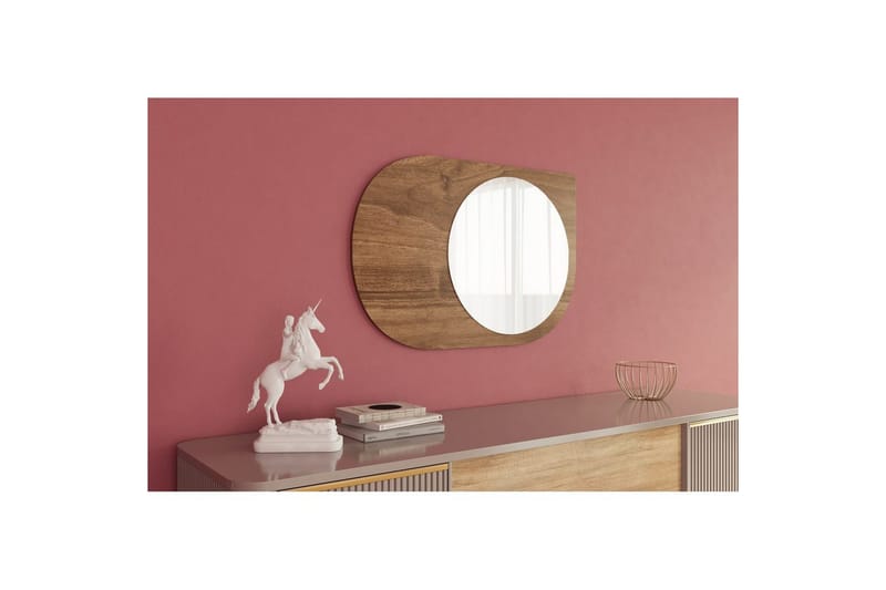 Speil Ravidas Valnøtt - Valnøtt - Hus & oppussing - Kjøkken & bad - Baderom - Baderomsmøbler & baderomsinnredning - Baderomsspeil